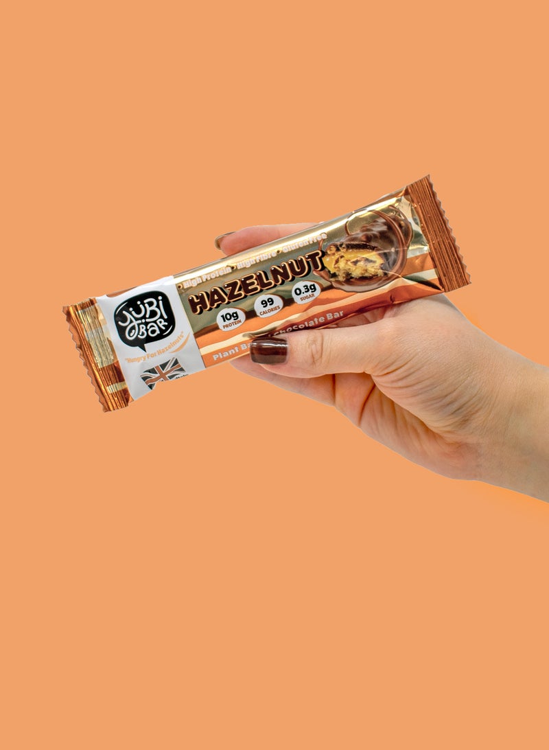 YuBi Bar Yubi Bar Vegan Hazelnut Protein Bars – 12 x 35 g (Total 420 g) – 99 Calories, High Protein & Fibre, Low Sugar, Gluten & Dairy-Free Snack, Made in UK  - Image 2