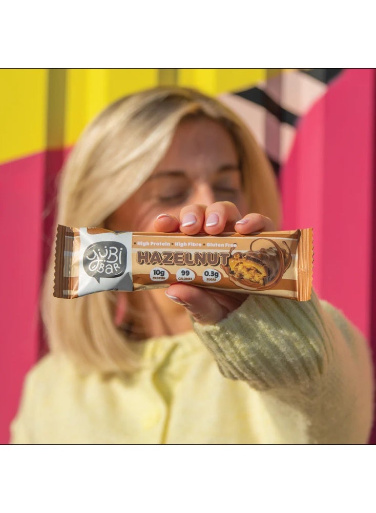 Yubi Bar Vegan Hazelnut Protein Bars – 12 x 35 g (Total 420 g) – 99 Calories, High Protein & Fibre, Low Sugar, Gluten & Dairy-Free Snack, Made in UK - Image 5