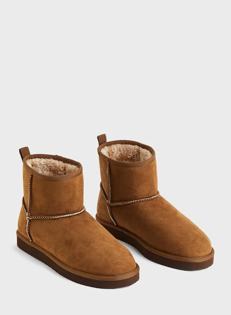 H&M Warm Lined Slip On Boots