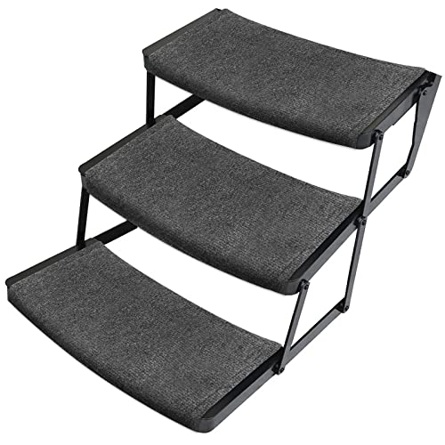 OKBA RV Step Covers,Camper Step Covers for 22 Inch RV Camper 8-10" Deep Radius Stairs Only - 3 Pack Gray Stair Rug Carpets - Image 1