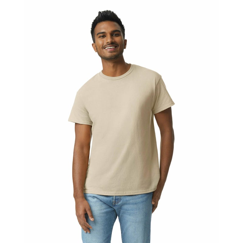 Gildan Adult Ultra Cotton T-Shirt, Style G2000, Multipack, Sand (2-Pack), Medium - Image 2