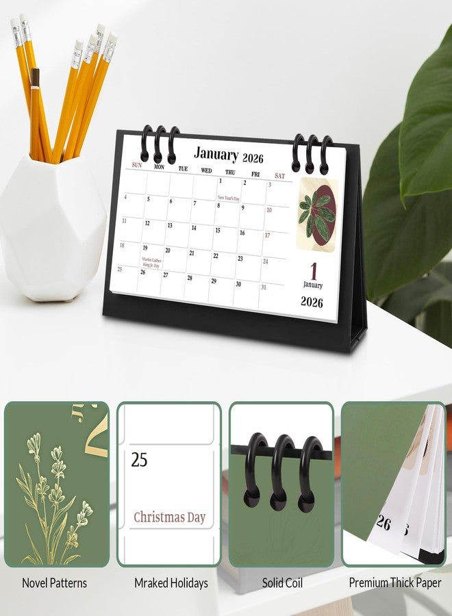 Zuozee Small Desk Calendar 2024-2025, 6.8" x 3.7", Mini Desktop Calendar - Runs From July 2024 Until Dec. 2025, 18 Months Standing Flip Calendar for School, Home and Office Supplies - Image 2