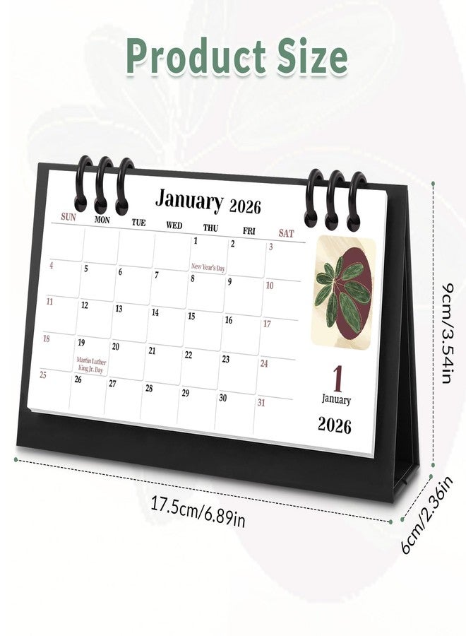 Zuozee Small Desk Calendar 2024-2025, 6.8" x 3.7", Mini Desktop Calendar - Runs From July 2024 Until Dec. 2025, 18 Months Standing Flip Calendar for School, Home and Office Supplies - Image 4