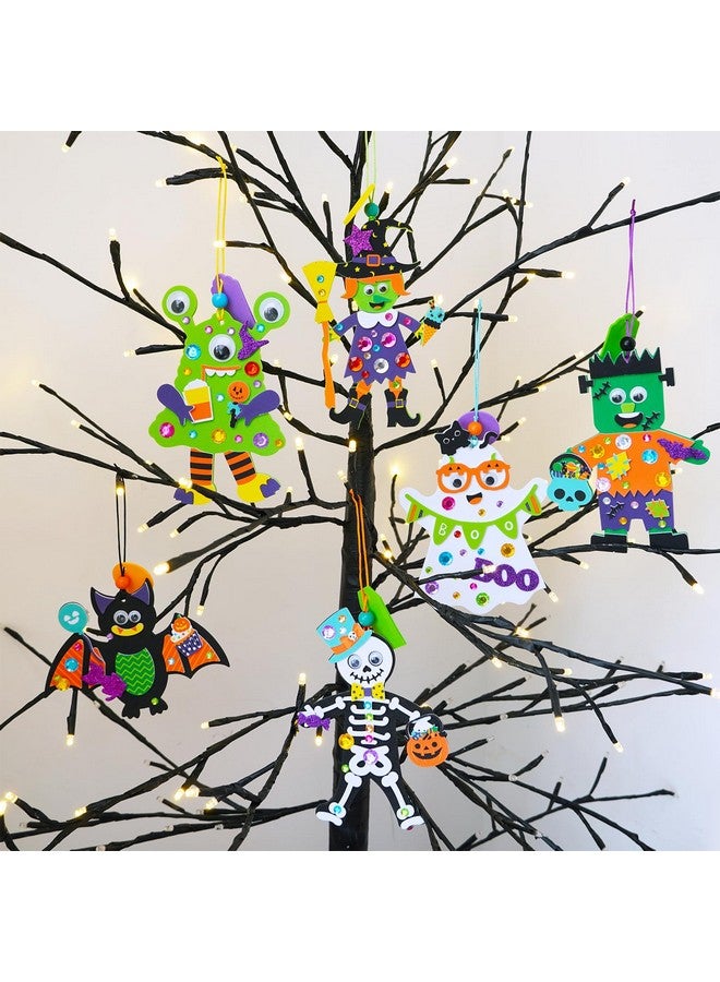 وينلين 24 مجموعة من أدوات الحرف اليدوية الخاصة بعيد الهالوين، حرف يدوية فردية لفصل الخريف، خفاش، شبح، وحش، ساحرة، هيكل عظمي، زينة فرانكشتاين المصنوعة من الرغوة، فنون وحرف يدوية لعيد الهالوين للأطفال، أنشطة الفصل الدراسي في العطلات، هدايا الحفلات - Image 3