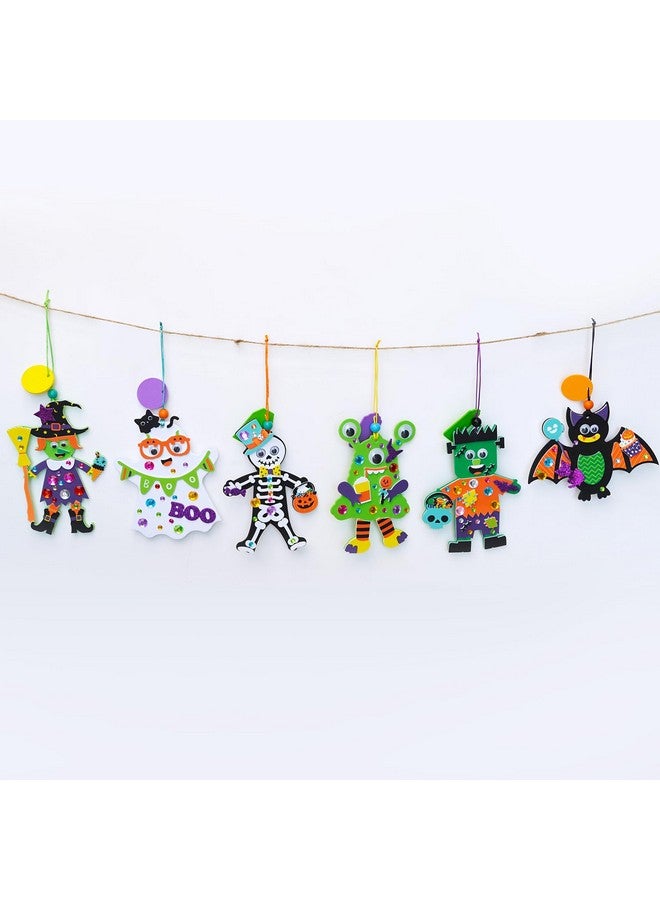 وينلين 24 مجموعة من أدوات الحرف اليدوية الخاصة بعيد الهالوين، حرف يدوية فردية لفصل الخريف، خفاش، شبح، وحش، ساحرة، هيكل عظمي، زينة فرانكشتاين المصنوعة من الرغوة، فنون وحرف يدوية لعيد الهالوين للأطفال، أنشطة الفصل الدراسي في العطلات، هدايا الحفلات - Image 4