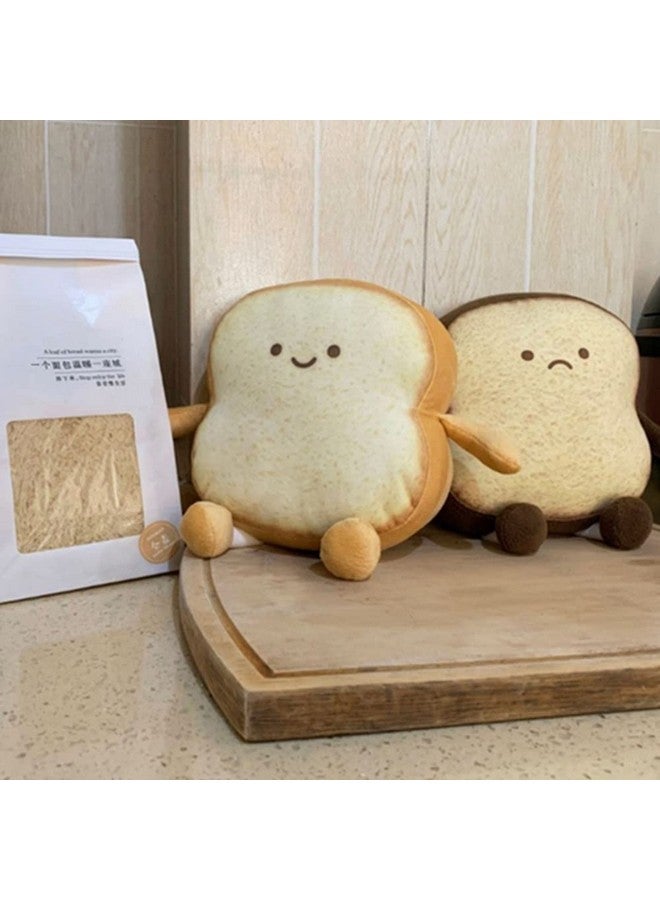 OUKEYI Toast Bread Pillow Funny Bread Shape Plush Toy Pillowfacial Expression Soft Toast Sofa Pillow For Kids Adults Gift Home Bed Room Decor - Image 2