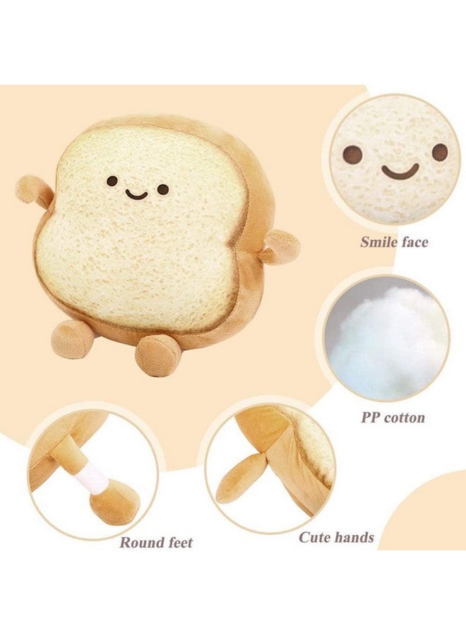 OUKEYI Toast Bread Pillow Funny Bread Shape Plush Toy Pillowfacial Expression Soft Toast Sofa Pillow For Kids Adults Gift Home Bed Room Decor - Image 3