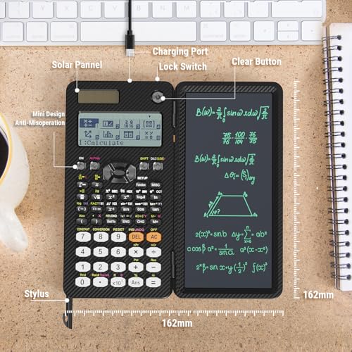 NEWYES Scientific Calculator Rechargeable with Writing Tablet and Pen 552 Functions for Students and Professionals in Mathematics Physics and Engineering - Image 3