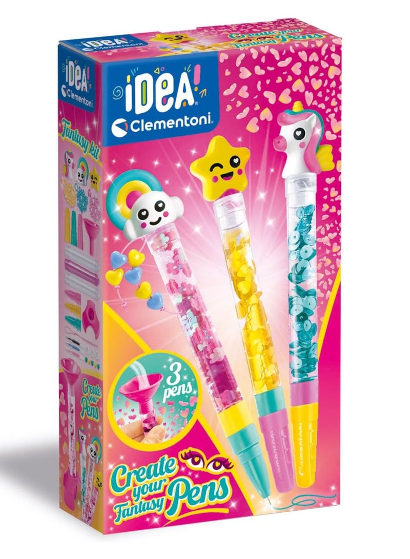 Clementoni Idea Fantasy Pens | Do it Yourself | DIY Craft Kit | Educational & Learning | Creative Gift for Kids and Adults - Image 1