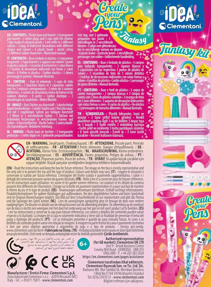 Clementoni Idea Fantasy Pens | Do it Yourself | DIY Craft Kit | Educational & Learning | Creative Gift for Kids and Adults - Image 5