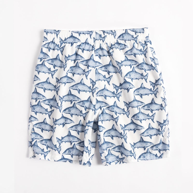 Children''s Beach Pants Cartoon Pattern Five-point Loose Casual Shorts Men''s and Women''s Big Kids Holiday Travel Boxer Swim Trunks - Image 1