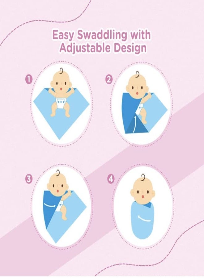 CUTE LANDINGS منشفة/بطانية/لفافة أطفال ناعمة وخفيفة الوزن بغطاء للرأس من كيوت لاندنجز (0-6 أشهر) - Image 4