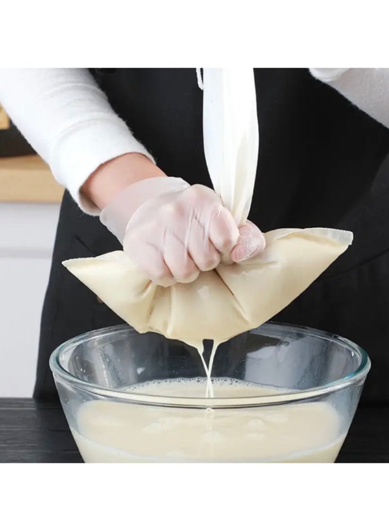 CleanWave - The Pure Effect 3-Pack Reusable Nylon Mesh Filter Bags – Heavy-Duty Ultra-Fine Strainers with Drawstring for Coffee, Tea, Nut Milk, cheese, Juice & More – Durable, Easy to Clean & Eco-Friendly - Image 3