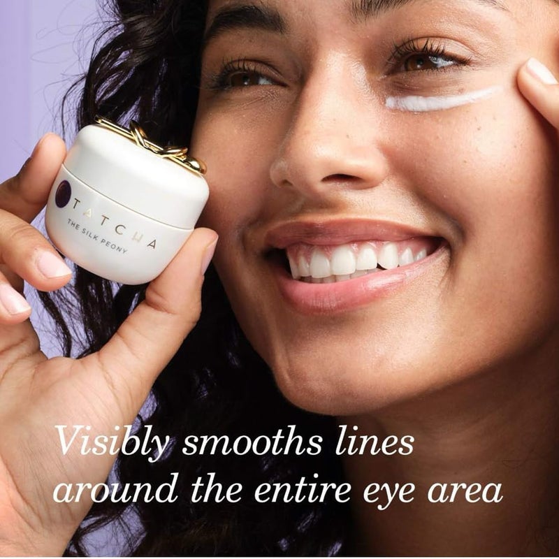 TATCHA The Silk Peony Melting Under Eye Cream | Hydration with Line-Smoothing Eye Cream for Wrinkles and Hydration | 15 ml / 0.5 oz - Image 3