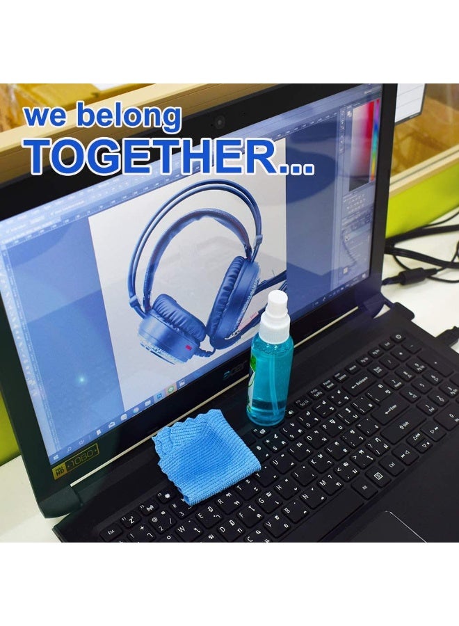 Screen Cleaner with Small Towel for Laptop, Mobile Phone, LCD Screen, Digital Cameras, Perfumed Solution Cleans Surfaces to Restore Brightness and Clarity, Gently Cleans and Removes Dirt, Fingerprints and Smudges from Most Screen Surfaces - Image 3