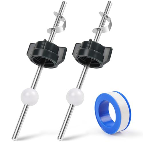 AUGHOA Lavatory Pop Up Center Piece Assembly, Ball Pop Up Stopper Lever Compatible with Pfister, Delta, 18MM Ball, 2Pcs Sink Pivot Rod Replacement Parts - Image 1