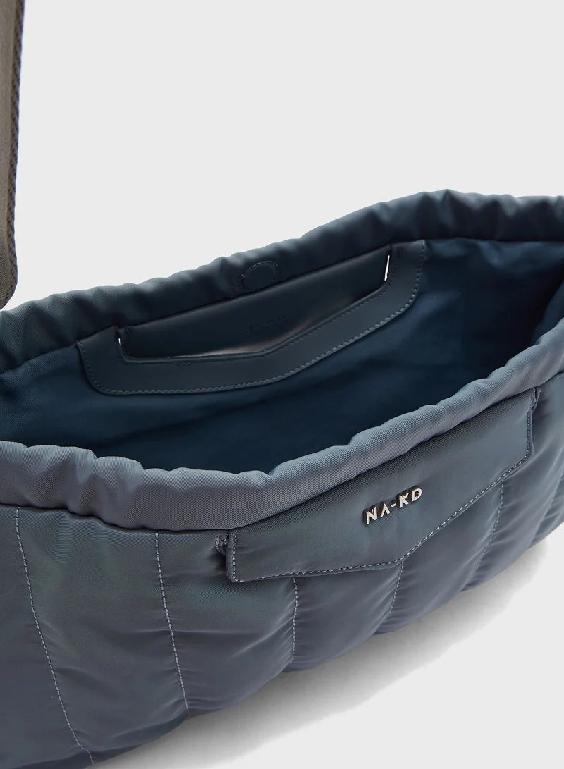 NA-KD Puffed Zip Through Crossbody