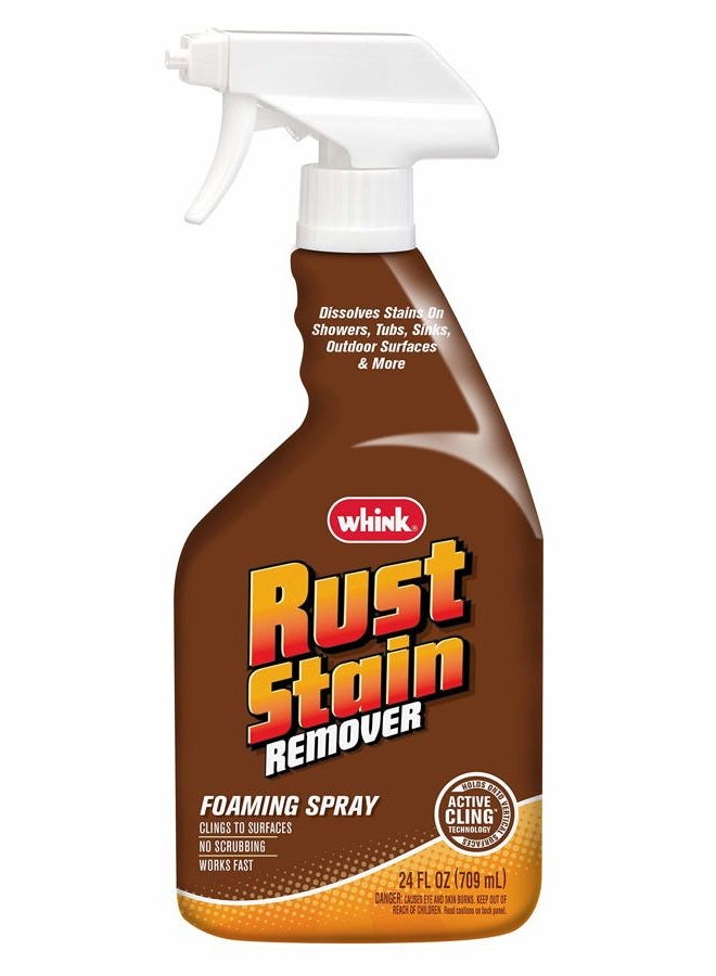 RUST-OLEUM Whink Rust Stain Remover | Heavy-Duty Iron Stain Remover Foaming Spray with Excellent Cling for Toilets, Showers, Sinks, Outdoor Siding | 24 oz - Image 1