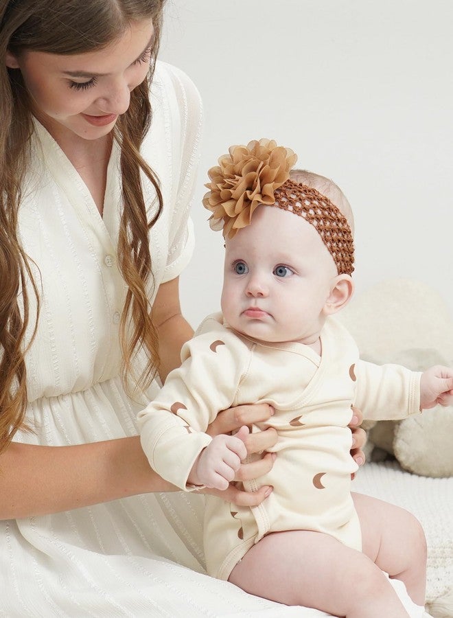 jollybows 18pcs Baby Girls Headband Chiffon Flower Soft Stretchy Hair Band Hair Accessories for Baby Girls Newborns Infants Toddlers and Kids - Image 3