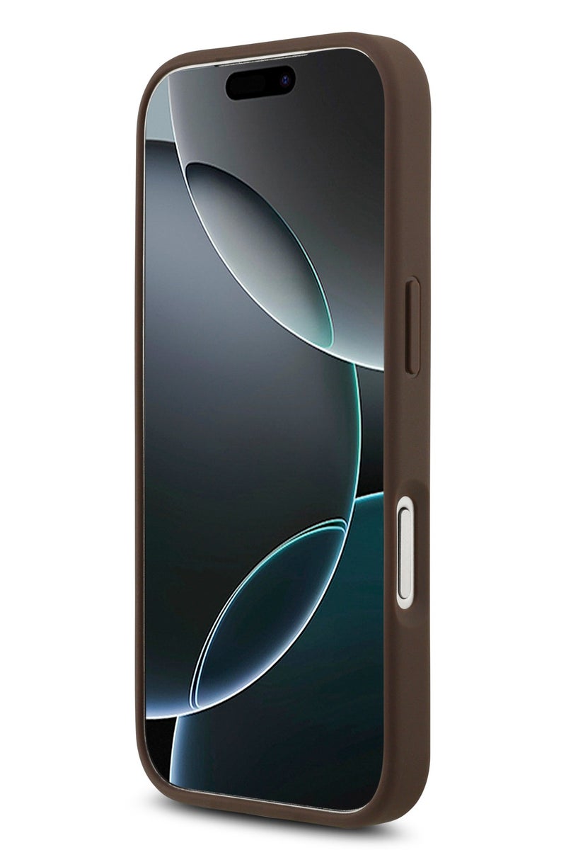 GUESS iPhone 17 Pro Case PU Leather With Big 4G & Classic Logo / Ultra Slim / lightweight design / Easy Installation - Brown - Image 5