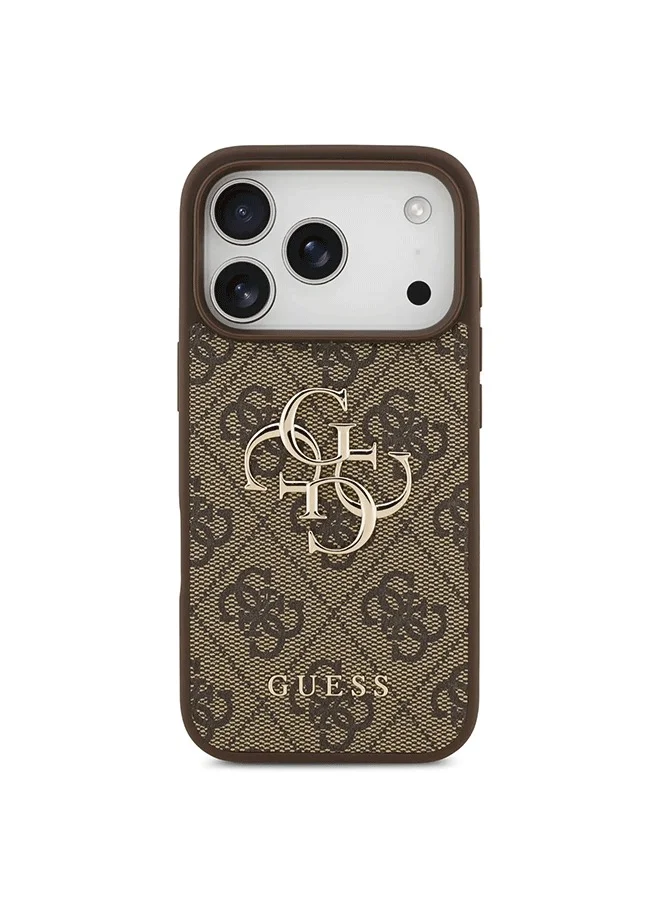 GUESS iPhone 17 Pro Case PU Leather With Big 4G & Classic Logo / Ultra Slim / lightweight design / Easy Installation - Brown