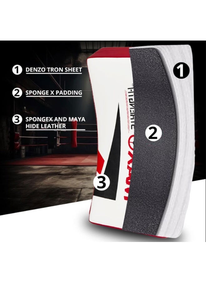 Max Strength Curve Boxing MMA Muay Thai Strike Pad Hook & Jab Punch Boxing Kick Shield - Image 4