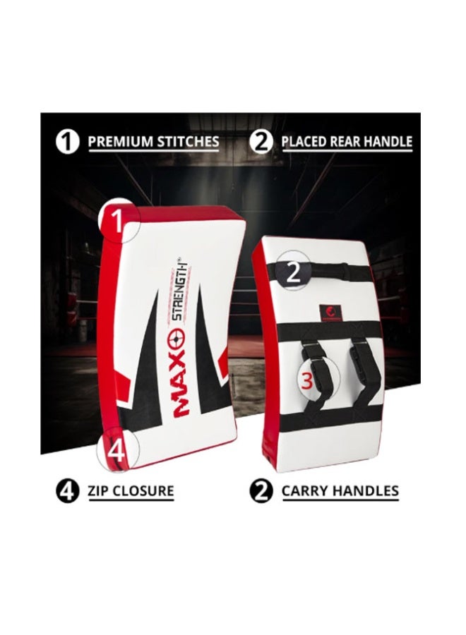 Max Strength Curve Boxing MMA Muay Thai Strike Pad Hook & Jab Punch Boxing Kick Shield - Image 2