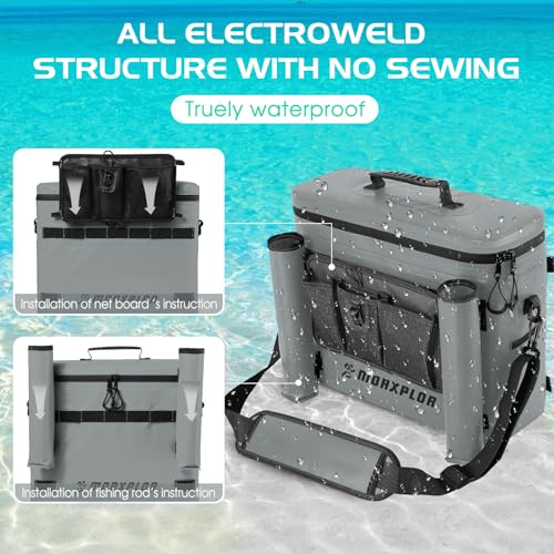 MORXPLOR Kayak Cooler,Waterproof Kayak Seat Back Cooler for Kayaking,Kayak Accessories Cooler Bag,Protable Ice Chest,Beach Cooler,Travel Cooler for Camping or Lunch Bag - Image 4