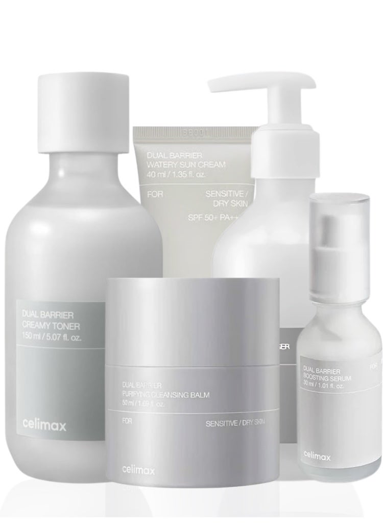 celimax Sensitive, Irritated & Dehydrated Skin Solution – Celimax Cleansing Balm, Mild Gel Cleanser, Creamy Toner, Soothing Serum & Skin Wearable Cream Full Calming Routine - Image 1