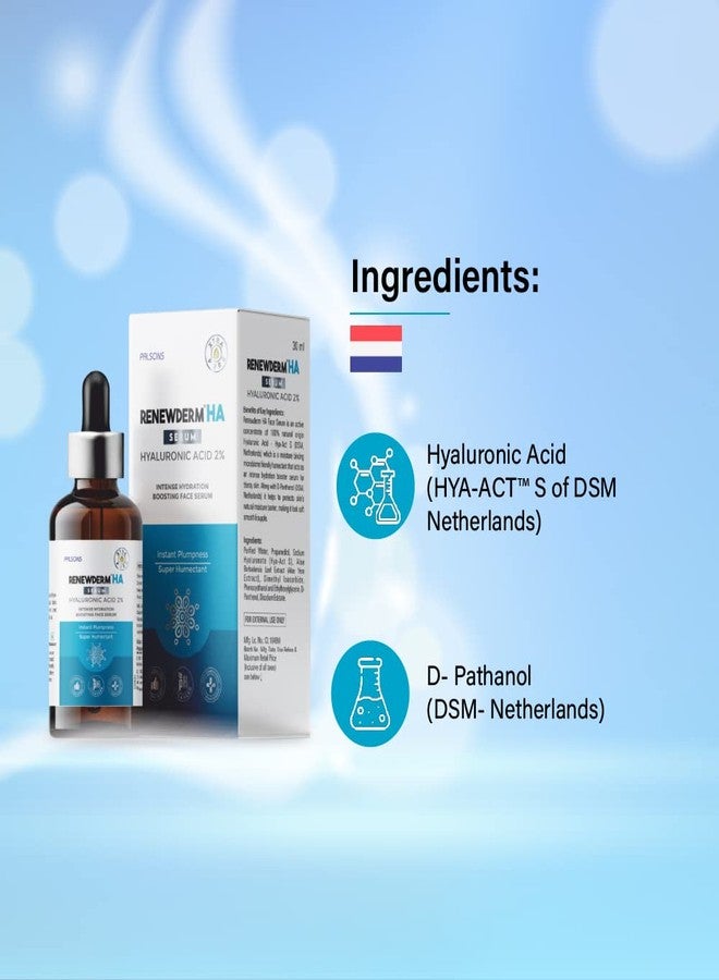 RENEWDERM سيروم رينيوديرم بحمض الهيالورونيك لترطيب مكثف للوجه | امتلاء فوري | بشرة ناعمة وملساء ومرنة | مرطب فائق، 30 مل - Image 3