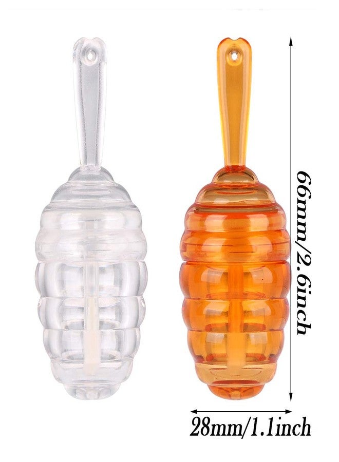 RONRONS 20 Pack 5.5ml (0.19oz) Honeycomb Shaped Clear Lip Gloss Tubes, Refillable Empty Lipgloss Containers for DIY Lipstick, Lip Balm, Cosmetics - Amber Travel-Safe Design - Image 4