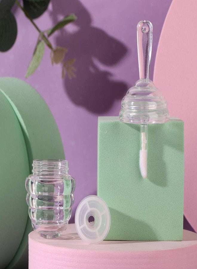 RONRONS 20 Pack 5.5ml (0.19oz) Honeycomb Shaped Clear Lip Gloss Tubes, Refillable Empty Lipgloss Containers for DIY Lipstick, Lip Balm, Cosmetics - Amber Travel-Safe Design - Image 5