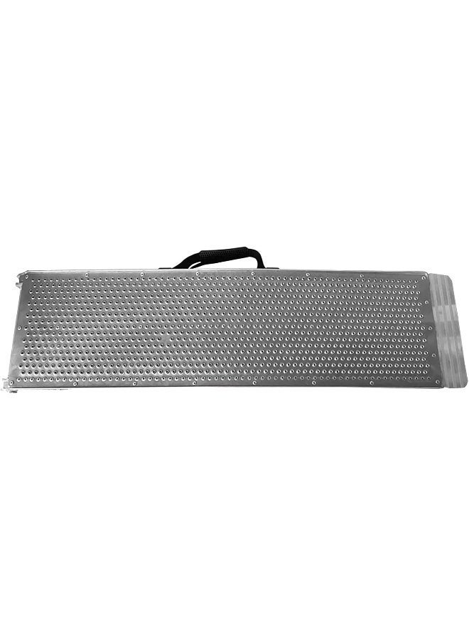 Ebiker 1 PC Aluminum Bi-Fold Motorcycle Ramp with Steps, 750 lb. Ramp Capacity, 400 lb. Step Capacity, 6'10"L x 32.5" W, Single Person Loading, Lightweight - Image 2