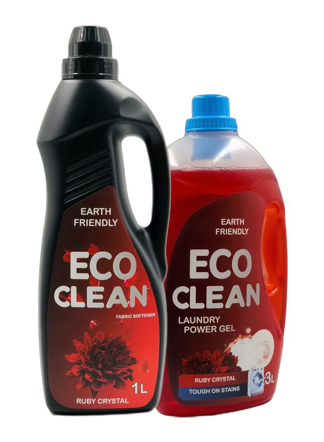 إيرث فريندلي مجموعة منظف الغسيل إيكو كلين روبي كريستال، منعم الأقمشة مجانًا - Image 1