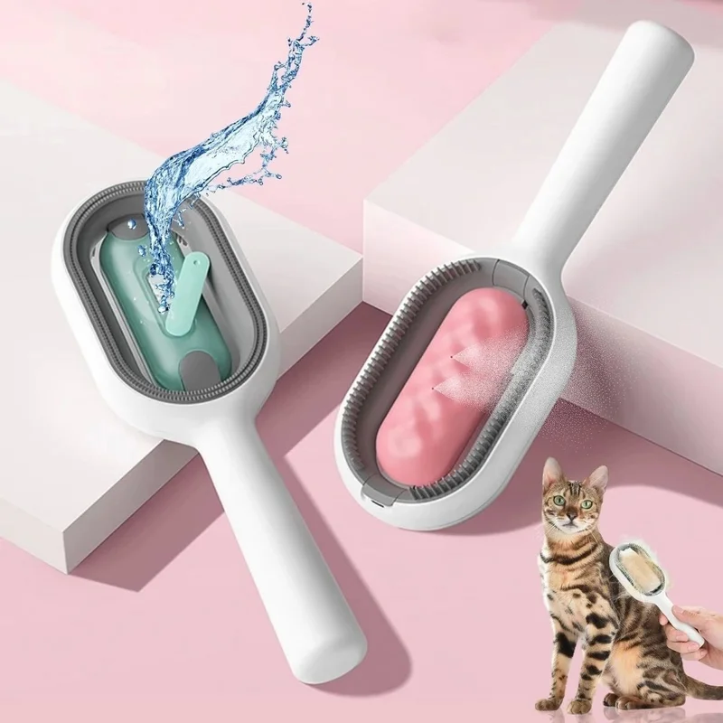 Lisinya Cat and Dog Hair Prevention Brush with Water Tank Pet Comb with Water Tank
