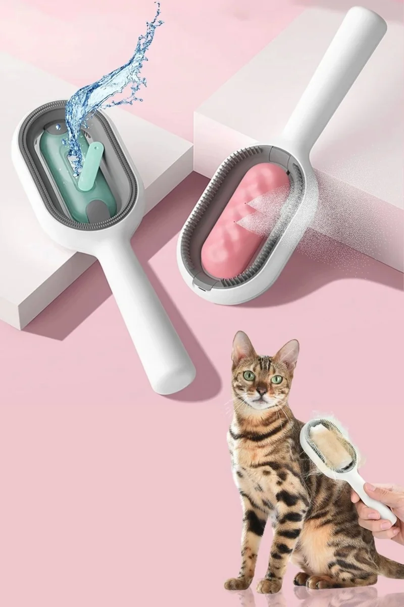 Lisinya Cat and Dog Hair Prevention Brush with Water Tank Pet Comb with Water Tank