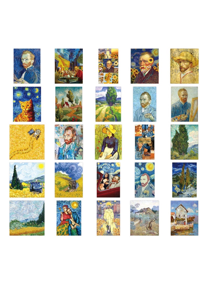 Van Gogh 50 Piece Van Gogh Art Waterproof Doodles Sticker Set - Image 3