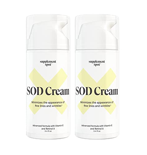 Superoxide Dismutase SOD Anti Aging Cream, Anti Aging Face Cream to Repair Fine Lines & Wrinkles for Smoother, Firmer & Younger Looking Skin, Superoxide Dismutase Face Moisturizer (3.4 oz 2 Pack)