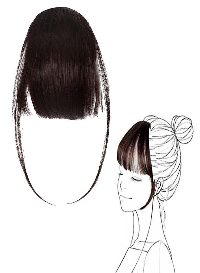 Temperia Front Fake Bangs Hair Extensions For Women - clip on Side curtain bangs fringes hair extensions - Cute Hair Accessories for Women & Girls - Natural Brown - (Pack of 1) - Image 1