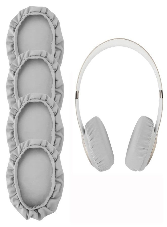 Linkidea Fabric Ear Covers, Washable, Sweatproof Protectors for Headphones, Ideal for Gym & Gaming, 2 Pairs (Size S, Light Grey) - Image 1