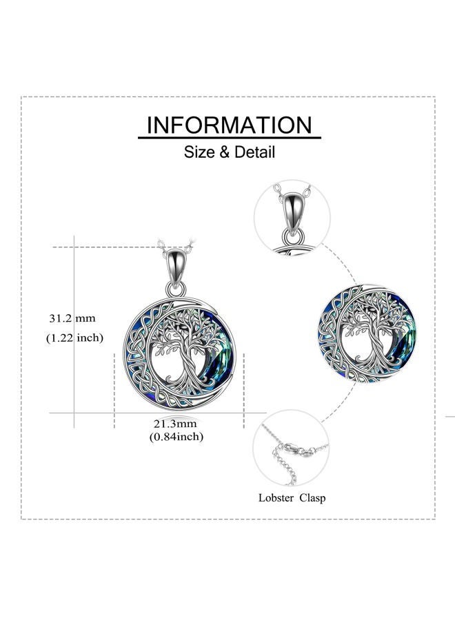 ONEFINITY Tree of Life Necklace 925 Sterling Silver Abalone Shell Celtic Knot Pendant Necklace for Women Jewelry, sterling-silver, - Image 5