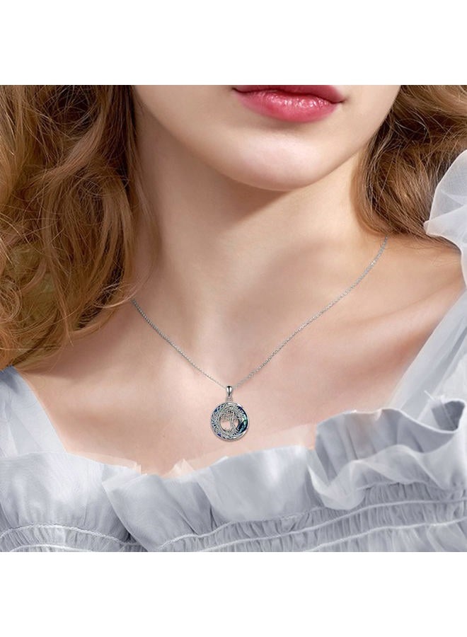ONEFINITY Tree of Life Necklace 925 Sterling Silver Abalone Shell Celtic Knot Pendant Necklace for Women Jewelry, sterling-silver, - Image 2