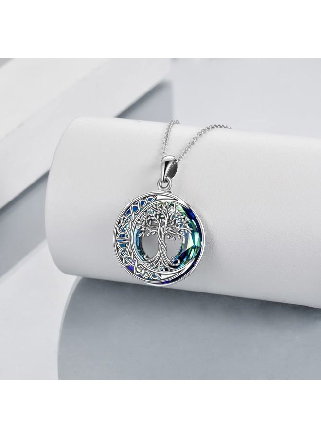 ONEFINITY Tree of Life Necklace 925 Sterling Silver Abalone Shell Celtic Knot Pendant Necklace for Women Jewelry, sterling-silver, - Image 3