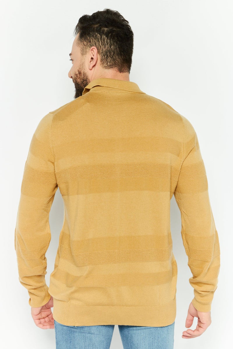 Lyle & Scott Men Spread Collar Long Sleeve Brand Logo Sweatshirt, Khaki - Image 4