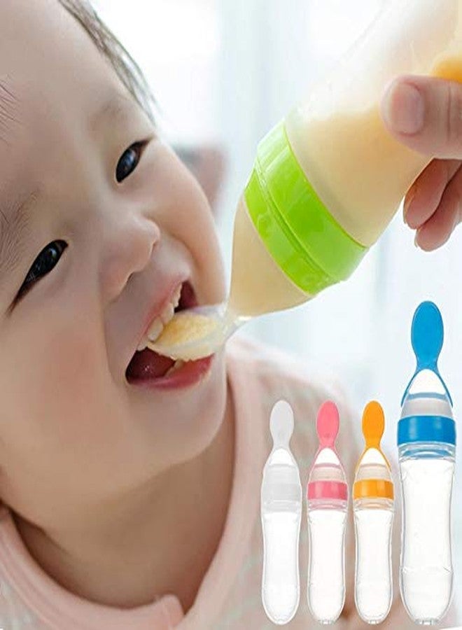 Heights Silicone Squeeze Food Feeder with Plastic Spoon (Orange) - Image 5