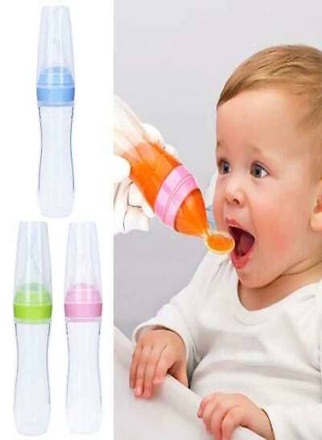 Heights Silicone Squeeze Food Feeder with Plastic Spoon (Orange) - Image 2