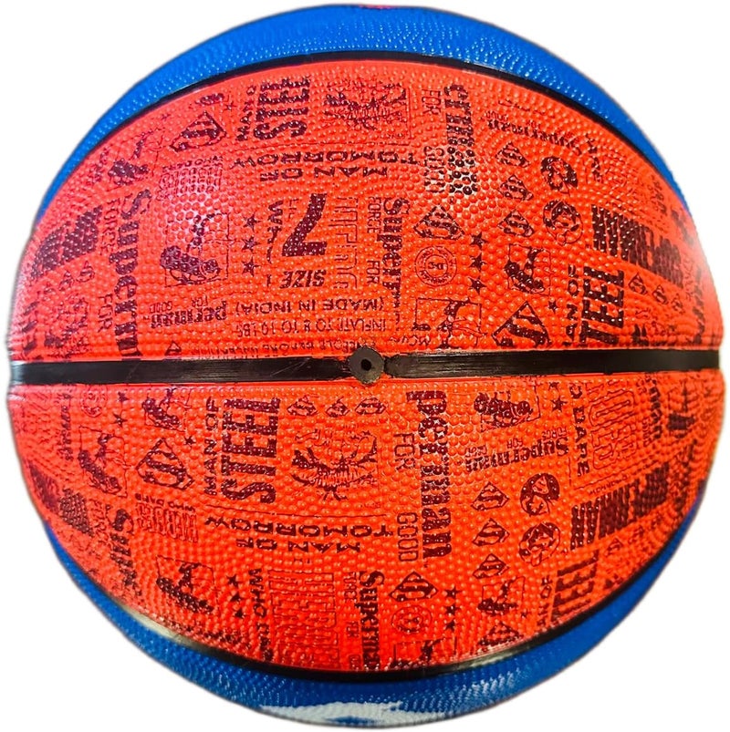 Kaizen SKYRISE Basketball – Size 7 Rubber Moulded, 8 Panel, Full Printed (Dual Color) – Pro-Style Ball for Outdoor & Indoor Play - Image 2
