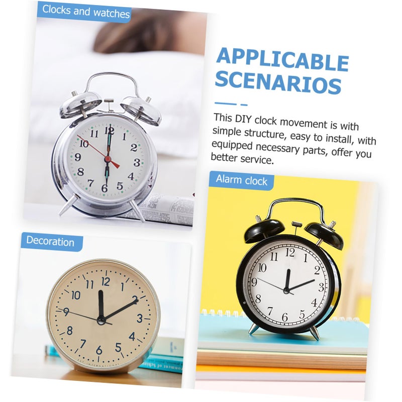 4 Sets Silent Clock Movement Kit Battery Operated Mechanism with Hands Replacement Parts - Image 4