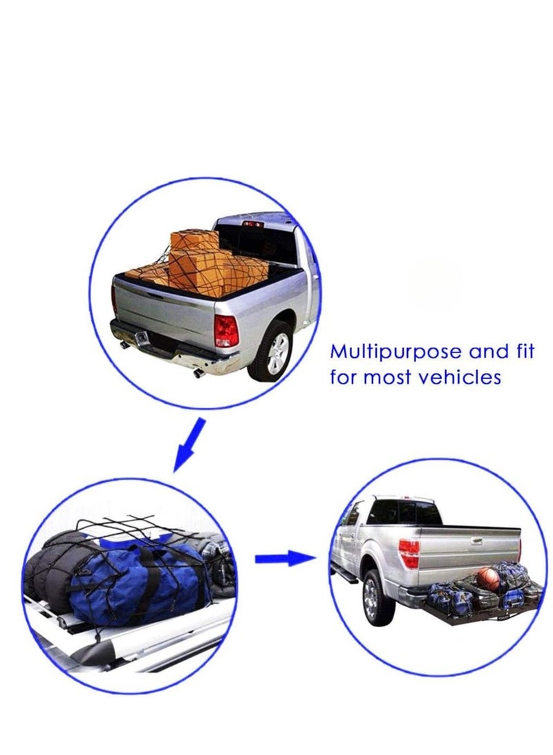 Heavy Duty Truck Cargo Net Designed for Pickup Truck Beds Rooftop Cargo Carriers ATVs UTVs and Cargo Hitches featuring Small Mesh for Securely Holding Large Loads - Image 3
