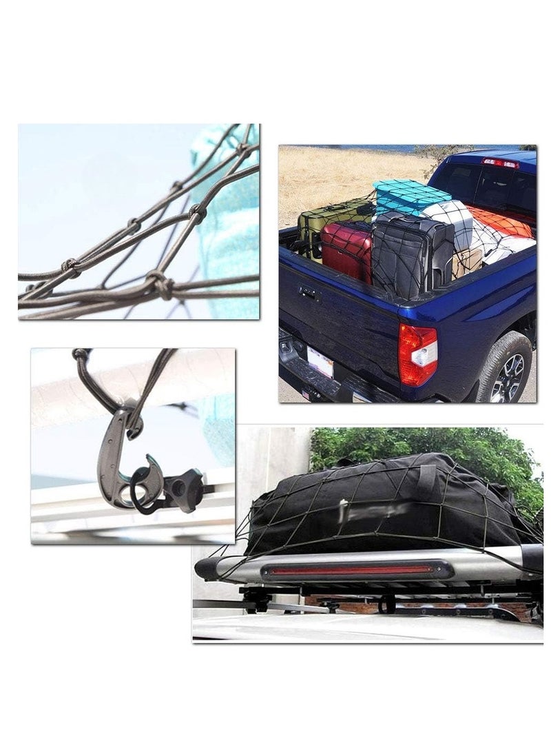 Heavy Duty Truck Cargo Net Designed for Pickup Truck Beds Rooftop Cargo Carriers ATVs UTVs and Cargo Hitches featuring Small Mesh for Securely Holding Large Loads - Image 5